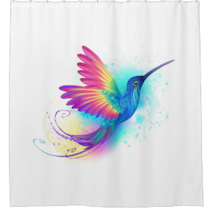 Rideaux De Douche Colibri arc-en-ciel exotique
