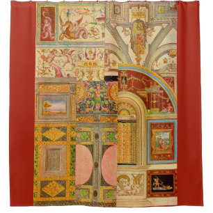 Rideaux De Douche collage de motifs italiens baroques