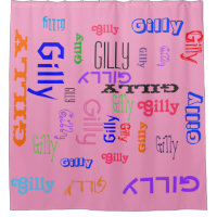 Collage de nom de fille rose chaud personnalisable