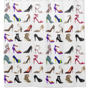 Rideaux De Douche Collage de talon haut de stylets