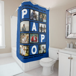 Rideaux De Douche Collage photo Grandpa Papo 8