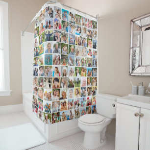 Rideaux De Douche Collage photo simple de 100 Carrés
