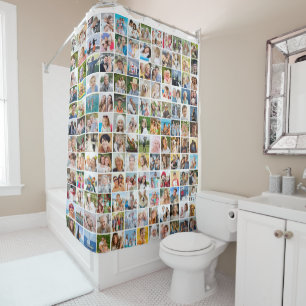Rideaux De Douche Collage photo simple de 144 Carrés