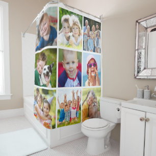 Rideaux De Douche Collage photo simple de 6 Carrés