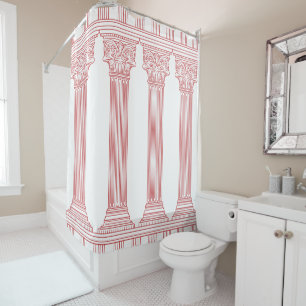 Rideaux De Douche Colonnes roses