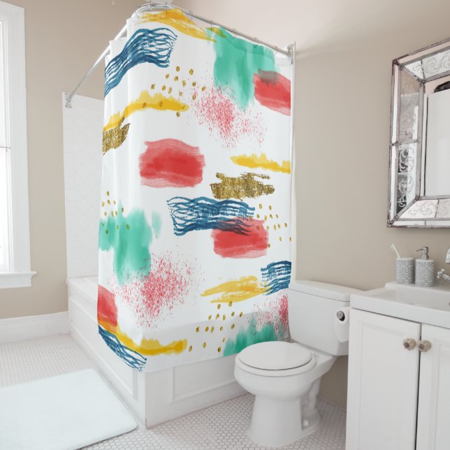 Rideaux De Douche Coloré (En situation)