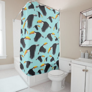 Rideaux De Douche Coloré Toucan Tropical Bird Motif