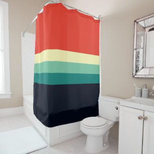 Rideaux De Douche Combo en cinq couleurs - bleu Aqua vert jaune roug