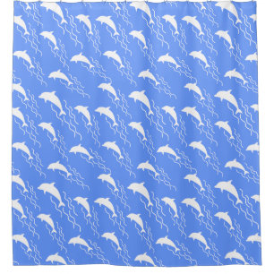 Rideaux De Douche Conception de dauphins nageant