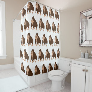 Rideaux De Douche Conception de gorille marron