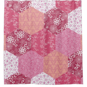 Rideaux De Douche Conception de Motif de Patchwork de style japonais
