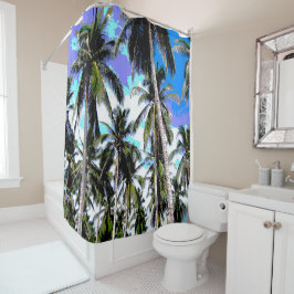 Rideaux De Douche Conception de palmiers tropicaux