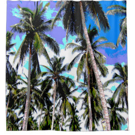 Rideaux De Douche Conception de palmiers tropicaux
