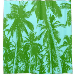 Rideaux De Douche Conception de palmiers tropicaux