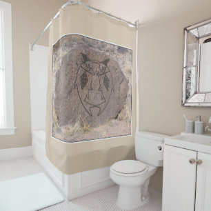 Rideaux De Douche Conception de poterie Mimbres