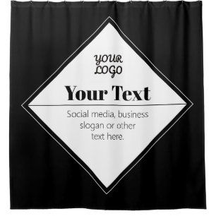 Rideaux De Douche Conception de texte moderne éditable & Votre logo
