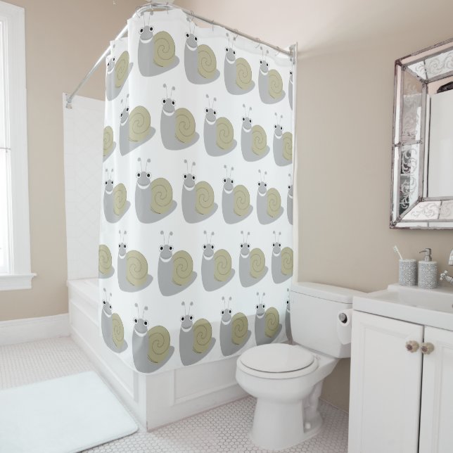 Rideaux De Douche Conception d'escargot (En situation)