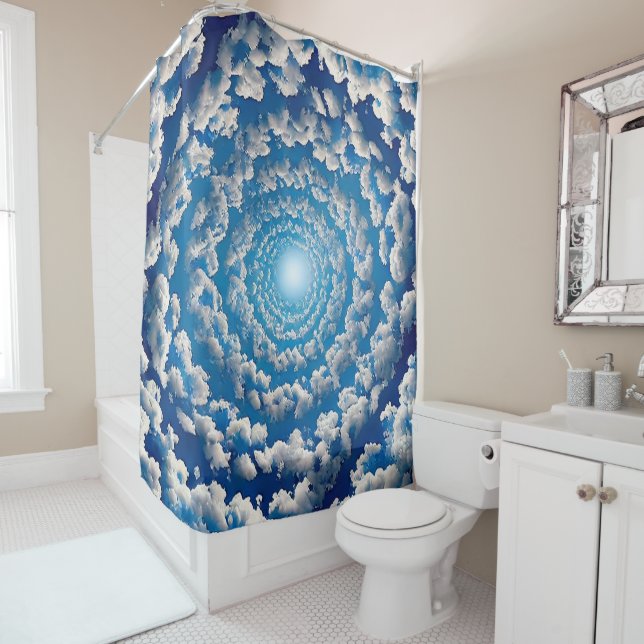 Rideaux De Douche Conception du cloud (En situation)