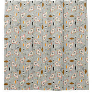 Rideaux De Douche Conception moderne de la moitié du siècle atomique