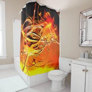 Rideaux De Douche Conception orange