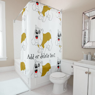 Rideaux De Douche Conception personnalisée de bouledogue