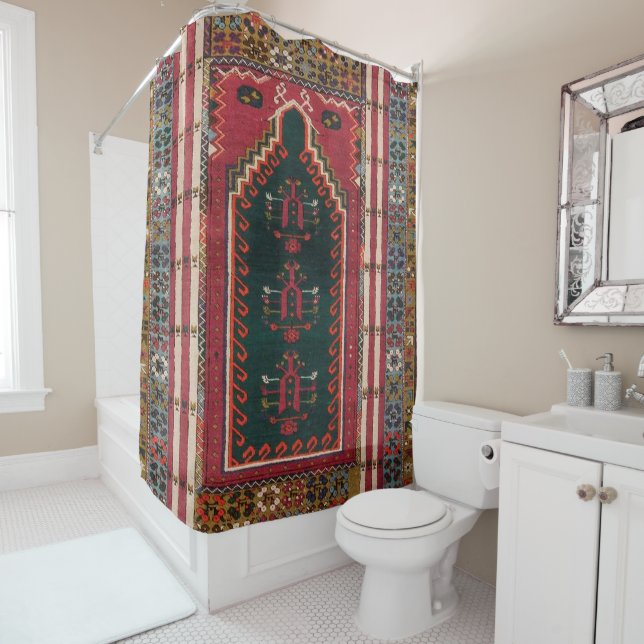 Rideaux De Douche Conception turque de beau tapis (En situation)