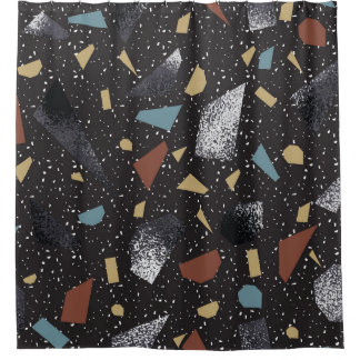 Rideaux De Douche Conception Vintage de surface Terrazzo