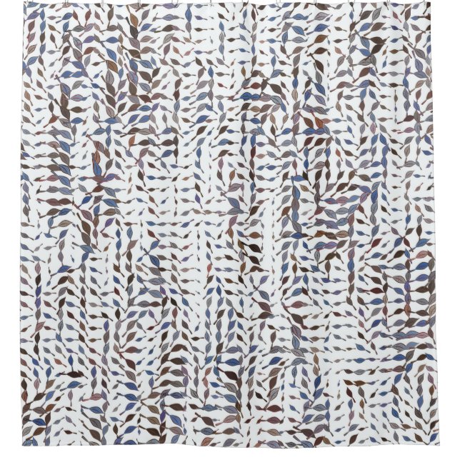 Rideaux De Douche Conceptual background leaves drawing pattern. Styl (Devant)