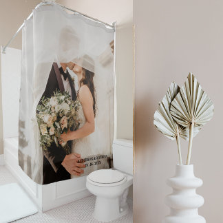 Rideaux De Douche Concevez votre propre photo Mariage Nom personnali