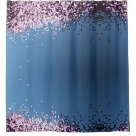 Rideaux De Douche Confetti de lavande bleu