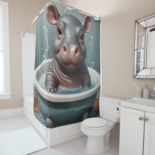 Rideaux De Douche Continuez à scruter - Drôle portraits d'animaux (En situation)