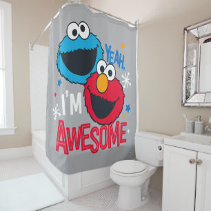 Rideaux De Douche Cookie Monster & Elmo   Ouais, je suis génial