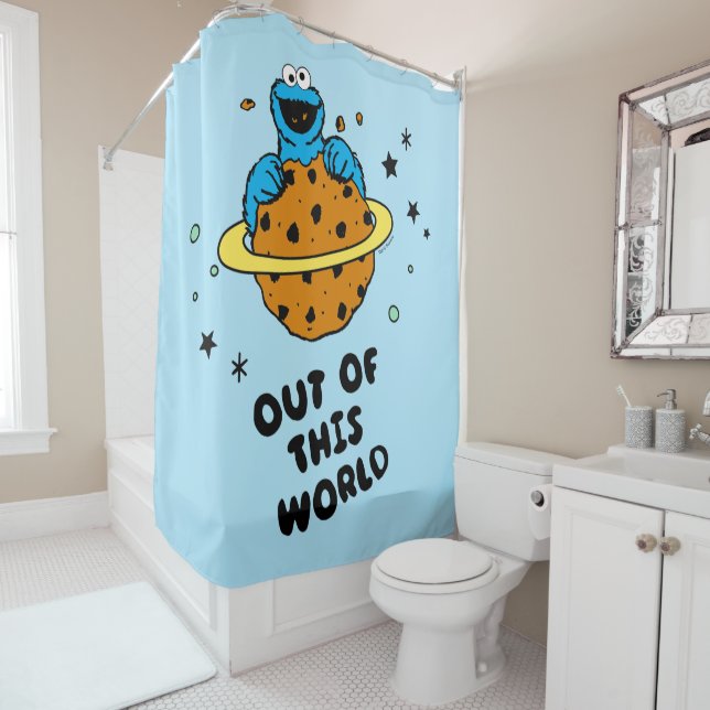 Rideaux De Douche Cookie Monster | Hors de ce monde (En situation)