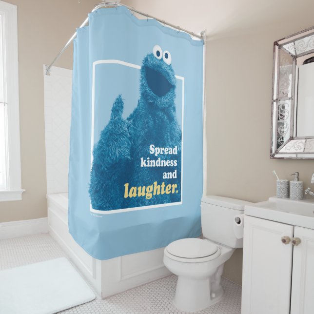 Rideaux De Douche Cookie Monster | Propager la gentillesse et le rir (En situation)