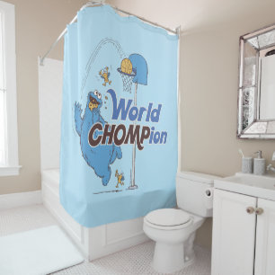Rideaux De Douche Cookie Monster Tirer sur des cerceaux de basket-