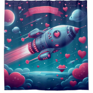 Rideaux De Douche Cool/futuriste la Saint Valentin