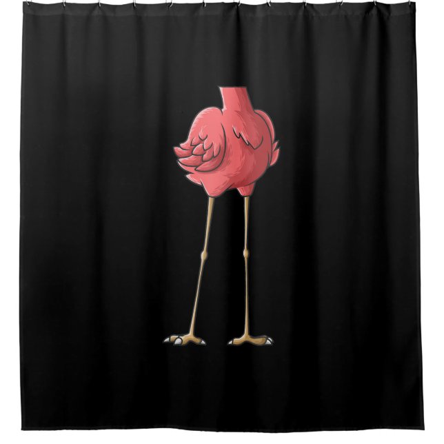 Rideaux De Douche Cool Headless Flamingo Halloween Lazy (Devant)
