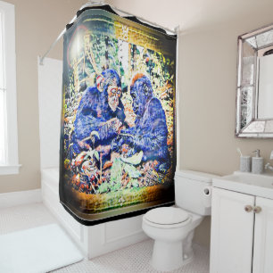 Rideaux De Douche Coopération Chimp & Gorilla 01