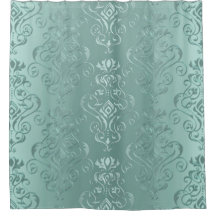Copie vintage de damassé d'Aqua de glace