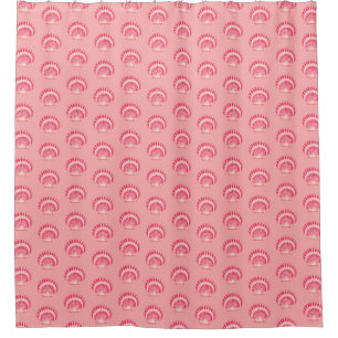 Rideaux De Douche Coquillages marins - nuances de corail rose
