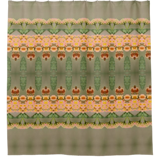 Rideaux De Douche Corail et vert (Devant)