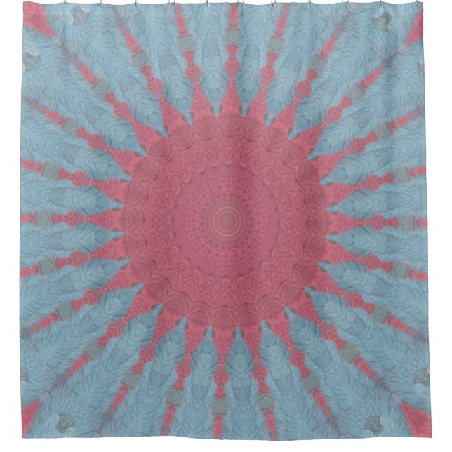 Rideaux De Douche Coral Rose Starburst (Devant)