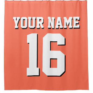 Rideaux De Douche Coral White Sports Jersey Team Jersey