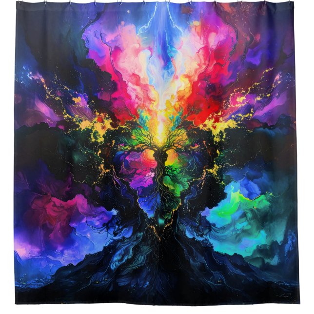 Rideaux De Douche Cosmic Requiem abstract 001 (Devant)