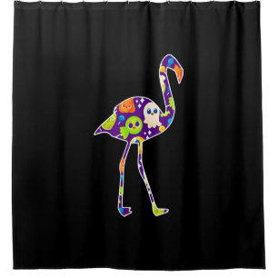 Rideaux De Douche Costume d'Halloween Flamant rose Fantôme Bonbon ca