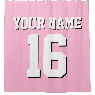 Rideaux De Douche Coton Candy White Sports Team Jersey
