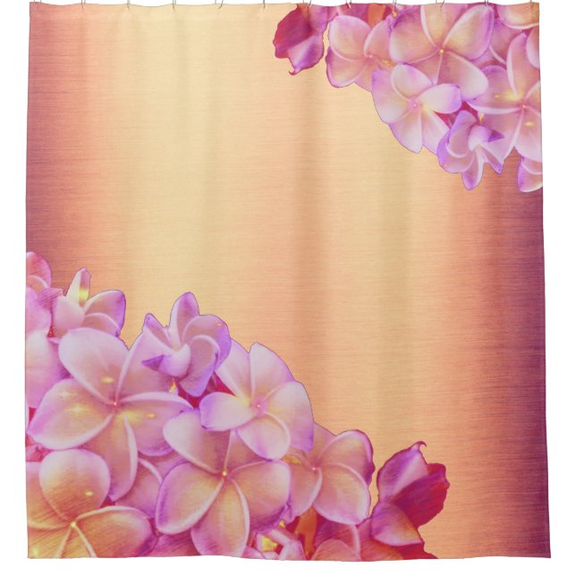 Rideaux De Douche Coucher de soleil de Plumeria (Devant)