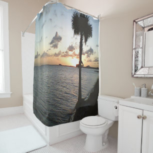 Rideaux De Douche Coucher de soleil sur la plage