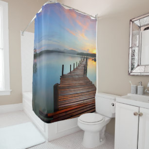 Rideaux De Douche coucher du soleil au lac
