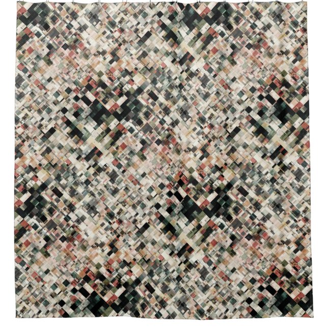 Rideaux De Douche Couches des tons de la Terre (Devant)